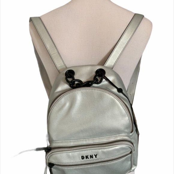 DKNYC Bags Dkny Womens Abby Silver Backpack Poshmark